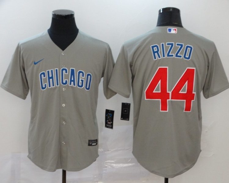Men's Chicago Cubs Anthony Rizzo #44 Gray Baseball Jersey