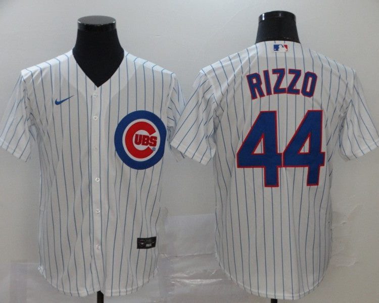 Men's Chicago Cubs Anthony Rizzo #44 White Baseball Jersey