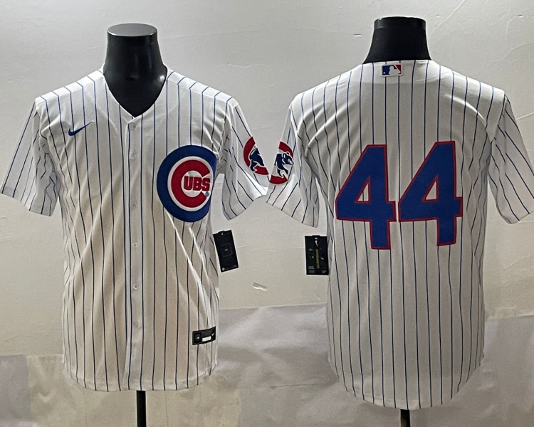 Men's Chicago Cubs Anthony Rizzo #44 White Jersey