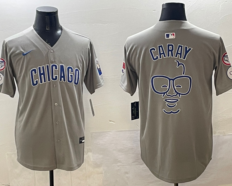 Men's Chicago Cubs Harry Caray Gray Jersey