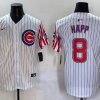 Men's Chicago Cubs Ian Happ #8 White Jersey