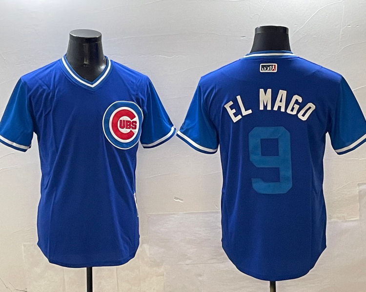 Men's Chicago Cubs Javier Baez #9 Royal Jersey