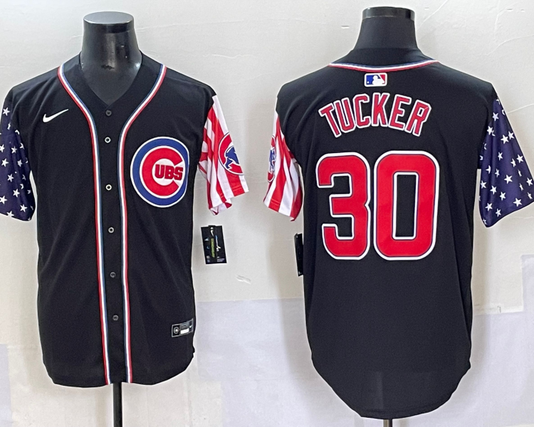 Men's Chicago Cubs Kyle Tucker #30 Black Limited Jersey