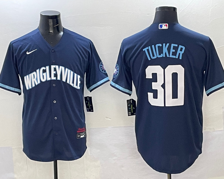 Men's Chicago Cubs Kyle Tucker #30 Navy City Connect Limited Jersey