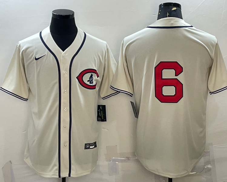 Men's Chicago Cubs Micah Hoffpauir #6 Cream Name Jersey