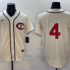 Men's Chicago Cubs Pete Crow-Armstrong #4 Cream Jersey