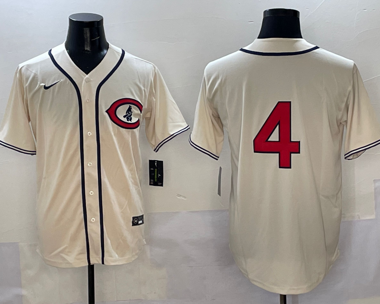 Men's Chicago Cubs Pete Crow-Armstrong #4 Cream Jersey