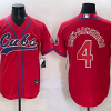 Men's Chicago Cubs Pete Crow-Armstrong #4 Red Jersey