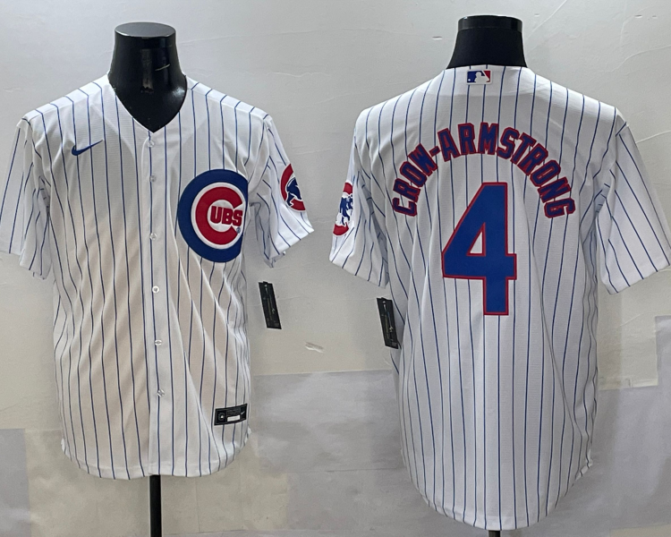 Men's Chicago Cubs Pete Crow-Armstrong #4 White Home Jersey
