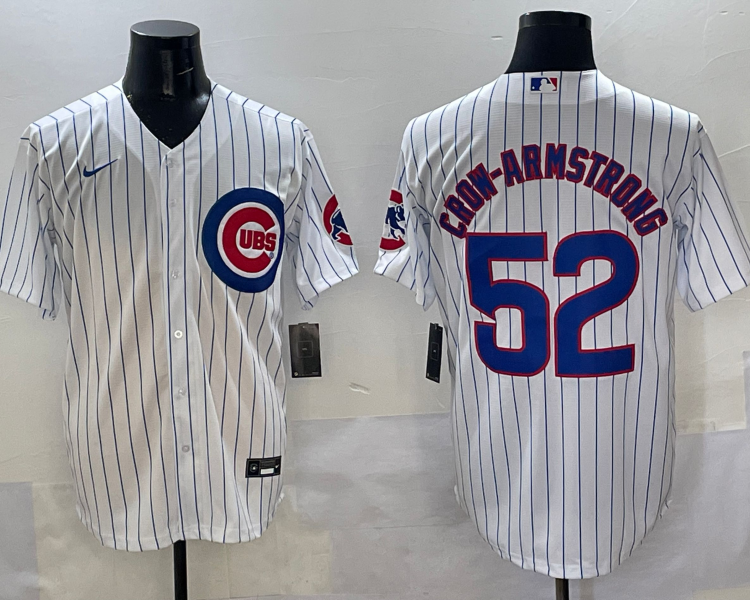 Men's Chicago Cubs Pete Crow-Armstrong #52 White Home Jersey