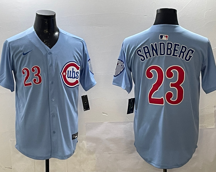 Men's Chicago Cubs Ryne Sandberg #23 Baby Blue 2nd Alternate Limited Jersey