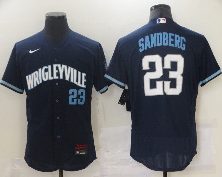 Men's Chicago Cubs Ryne Sandberg #23 Navy Baseball Jersey