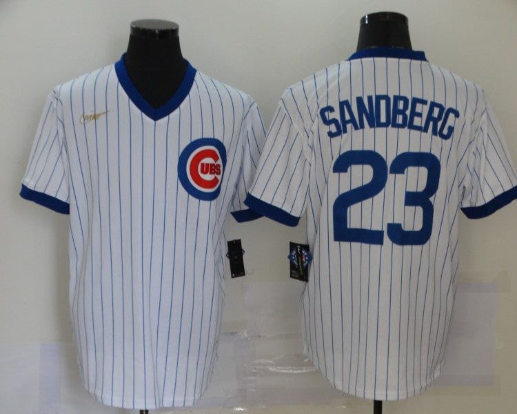 Men's Chicago Cubs Ryne Sandberg #23 White Stitched Jersey