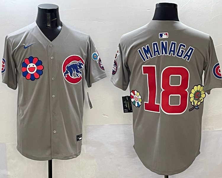 Men's Chicago Cubs Shota Imanaga #18 Gray Jersey