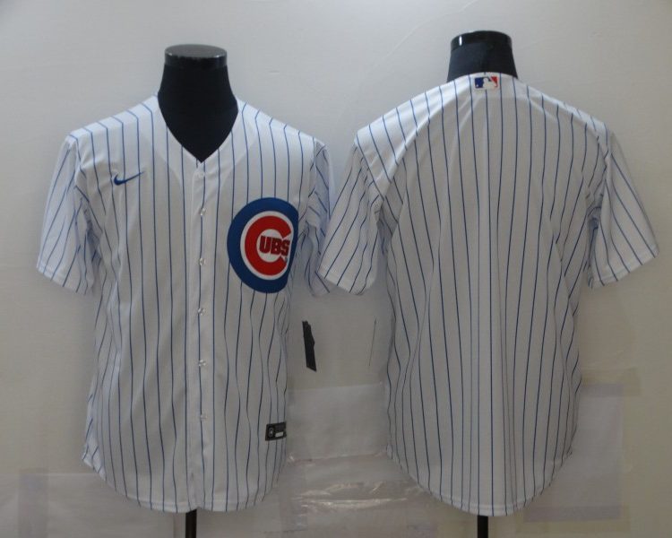 Men's Chicago Cubs White Home Blank Jersey