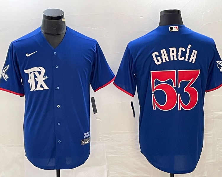 Men's Texas Rangers Adolis Garcia #53 Royal Jersey