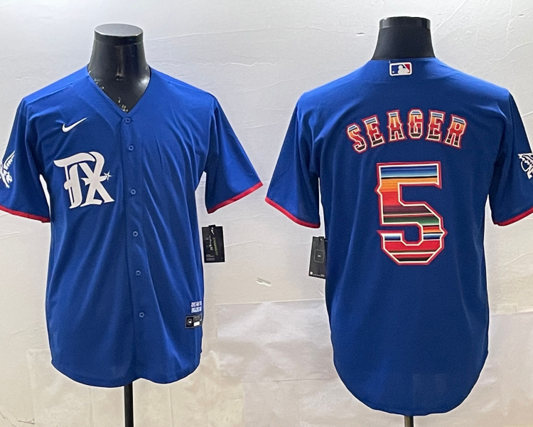 Men's Texas Rangers Corey Seager #5 Royal Jersey