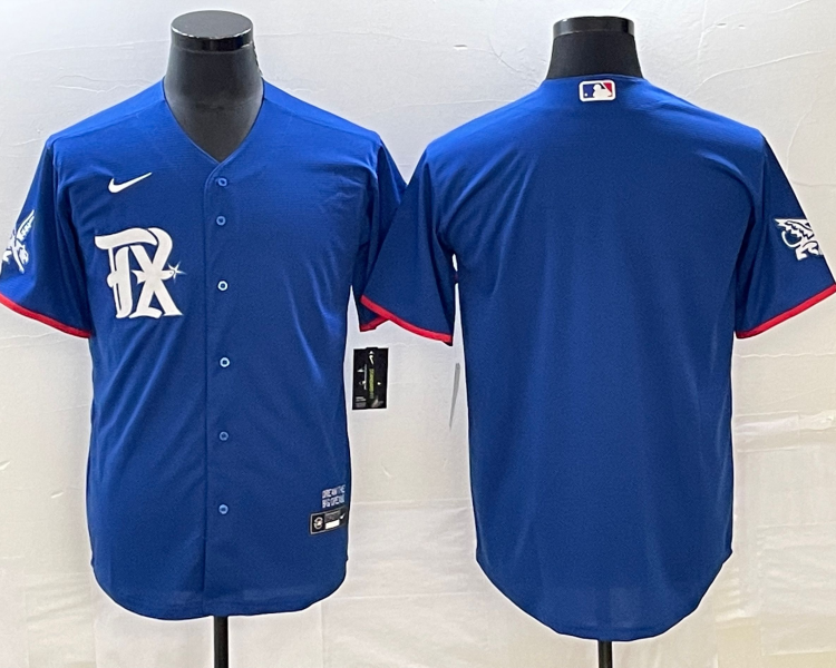 Men's Texas Rangers Royal Blank Jersey