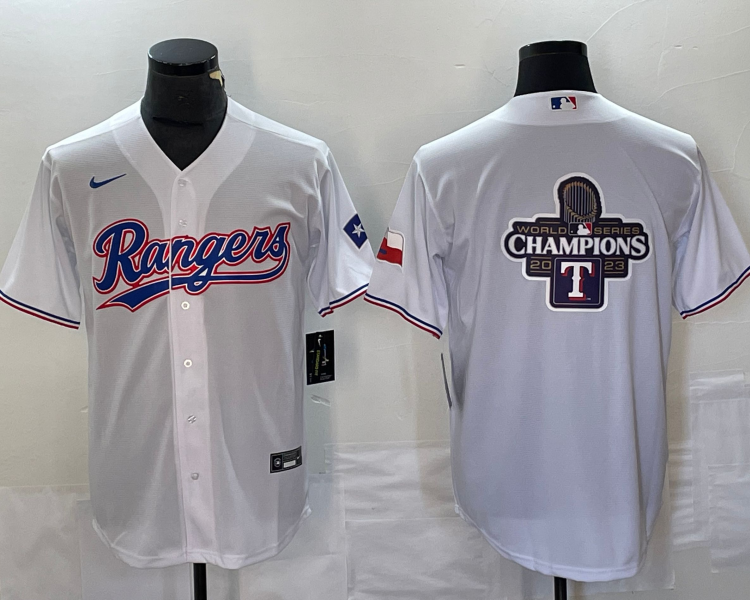 Men's Texas Rangers White Home Jersey