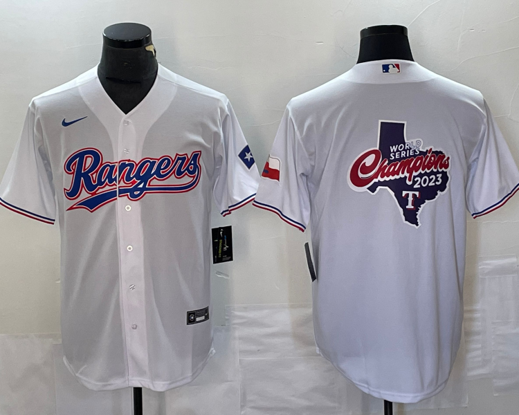 Men's Texas Rangers White Home Limited Jersey