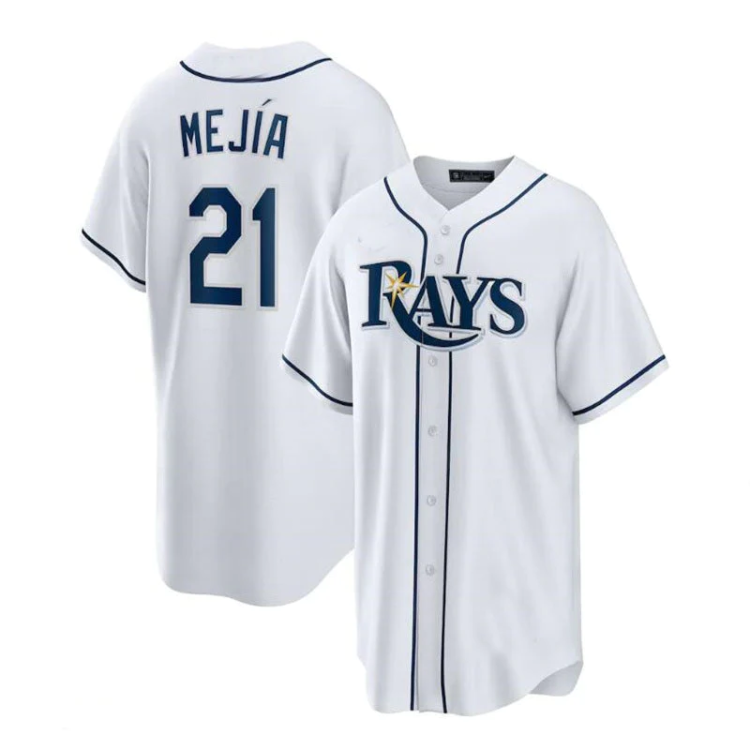 Men's Tampa Bay Rays Francisco Mejia #21 White Home Jersey