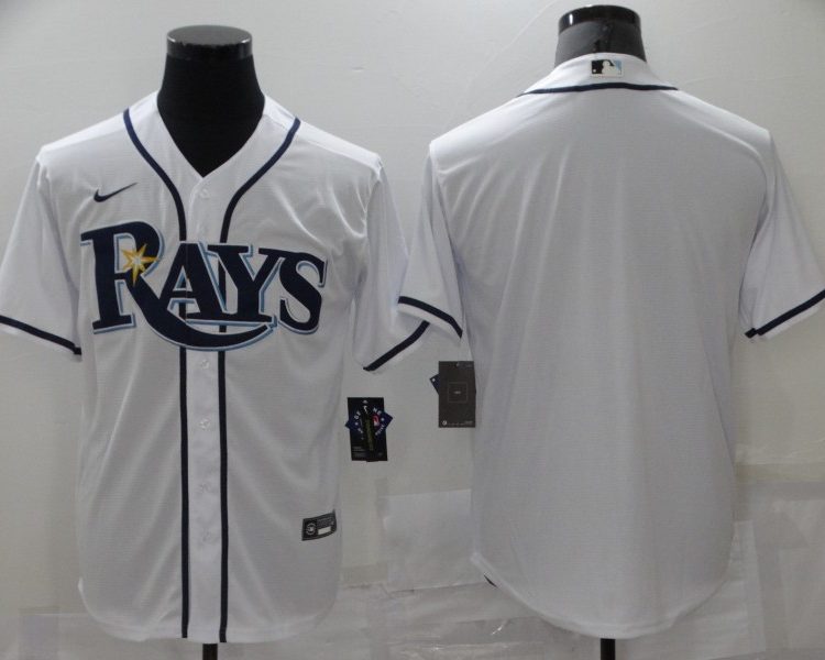 Men's Tampa Bay Rays White Home Blank Jersey
