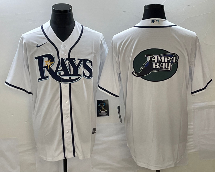 Men's Tampa Bay Rays White Home Team Jersey