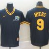 Men's Tampa Bay Rays Wil Myers #9 Black Baseball Jersey
