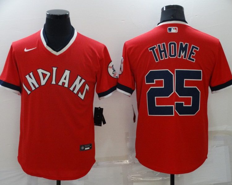Men's Cleveland Guardians Jim Thome #25 Red Jersey