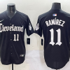 Men's Cleveland Guardians Jose Ramirez #11 Black Jersey