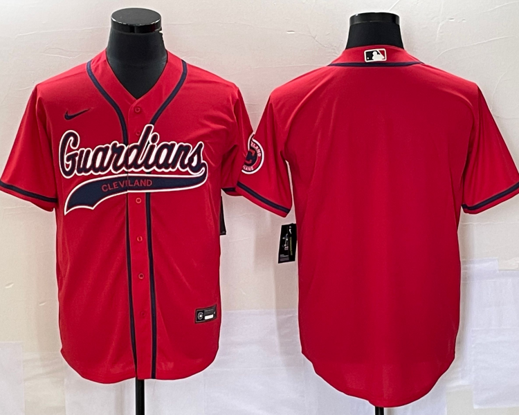 Men's Cleveland Guardians Red Alternate Blank Jersey