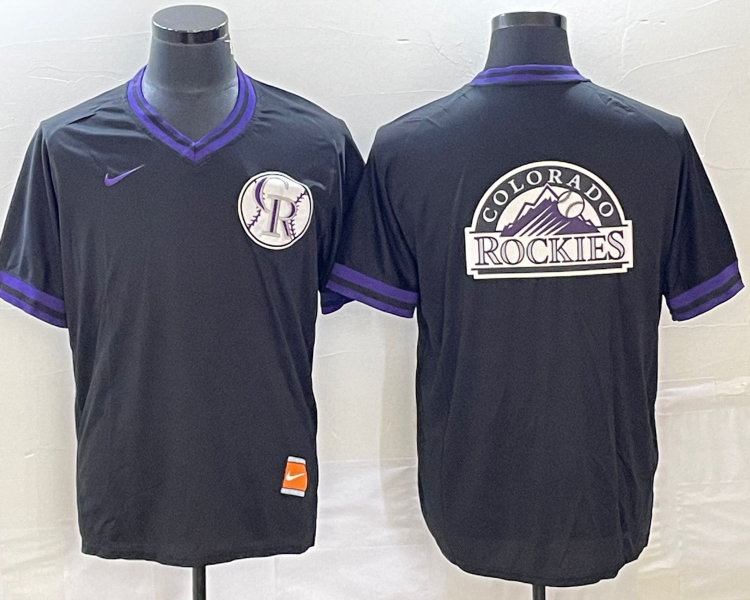 Men's Colorado Rockies Black Alternate Team Jersey
