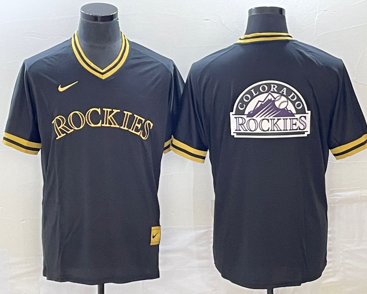 Men's Colorado Rockies Black Team Jersey