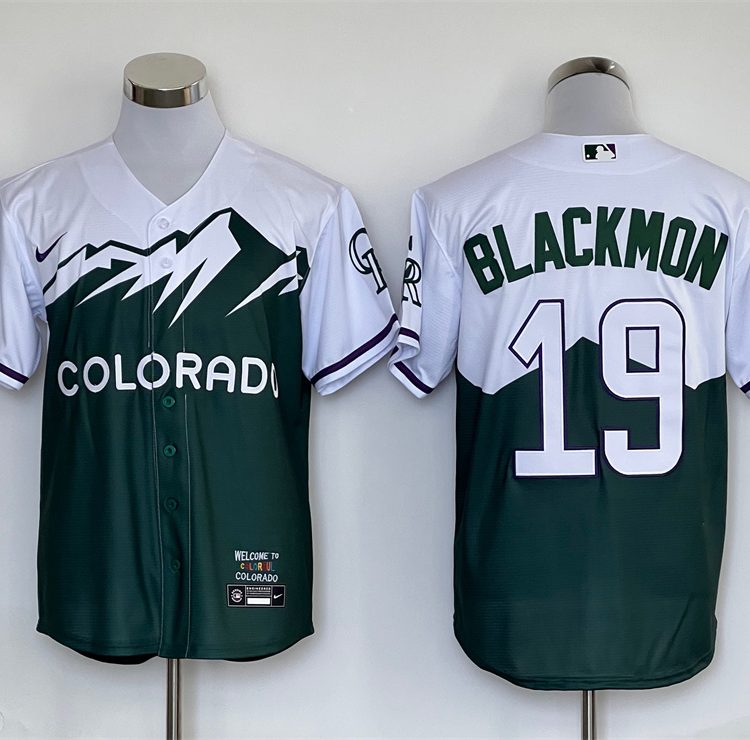 Men's Colorado Rockies Charlie Blackmon #19 Green City Connect Jersey