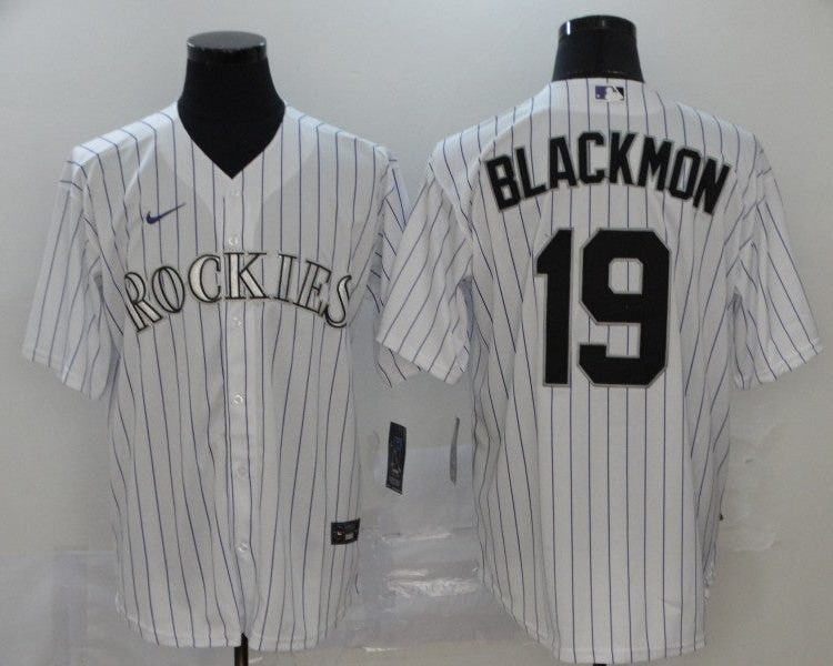 Men's Colorado Rockies Charlie Blackmon #19 White Baseball Jersey