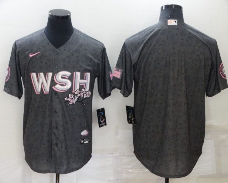 Men's Washington Nationals Gray City Connect Blank Jersey
