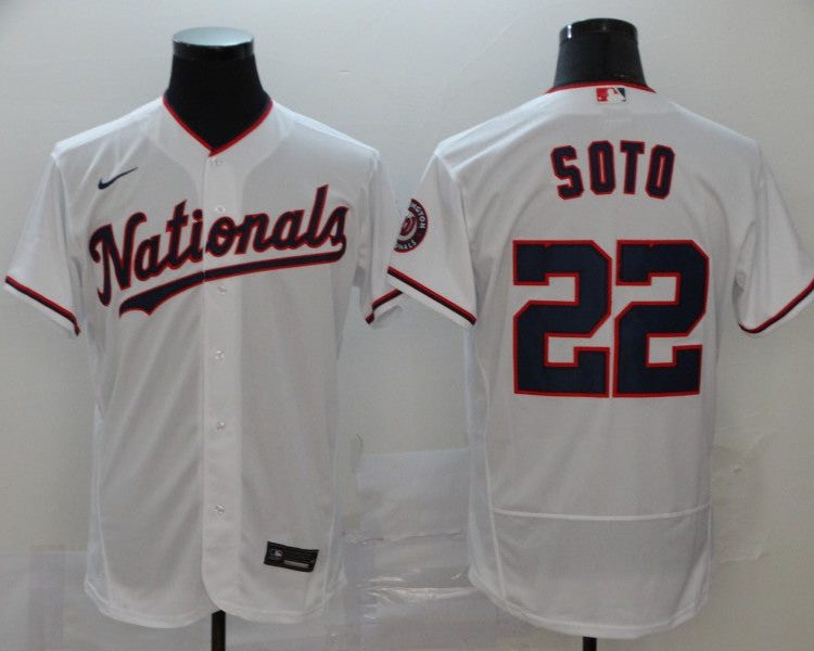 Men's Washington Nationals Juan Soto #22 White Alternate Jersey