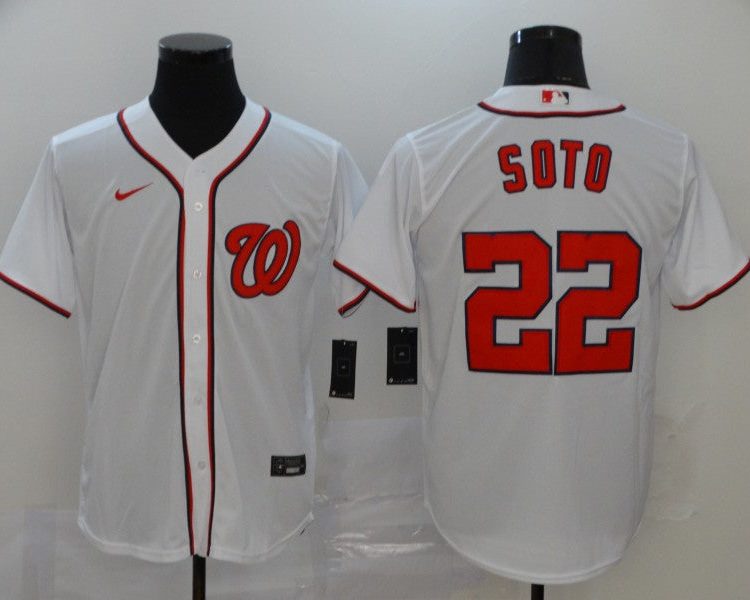 Men's Washington Nationals Juan Soto #22 White Baseball Jersey