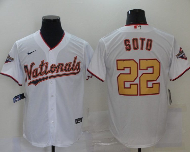 Men's Washington Nationals Juan Soto #22 White Jersey