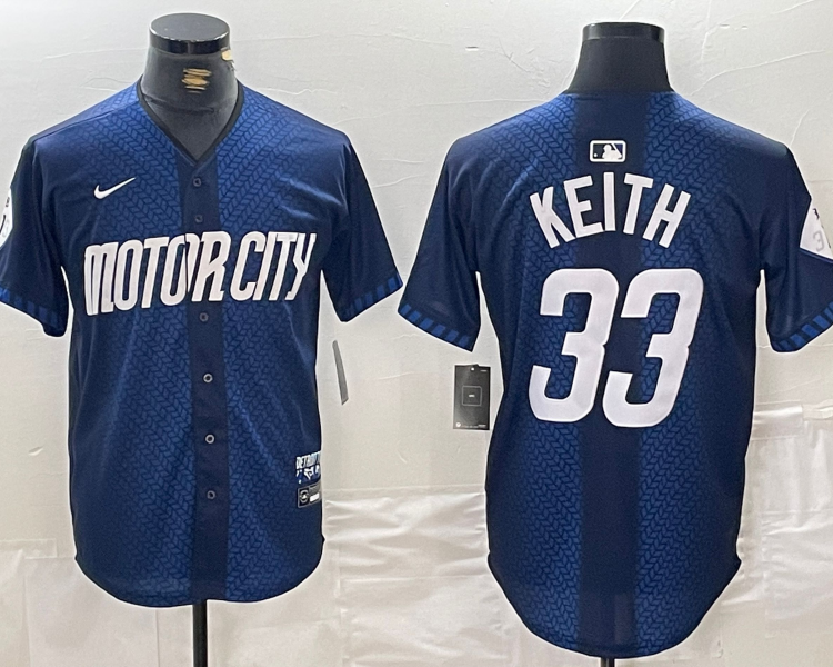 Men's Detroit Tigers Colt Keith #33 Navy 2024 City Connect Limited Jersey