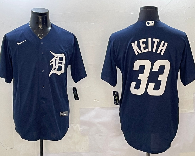Men's Detroit Tigers Colt Keith #33 Navy Jersey