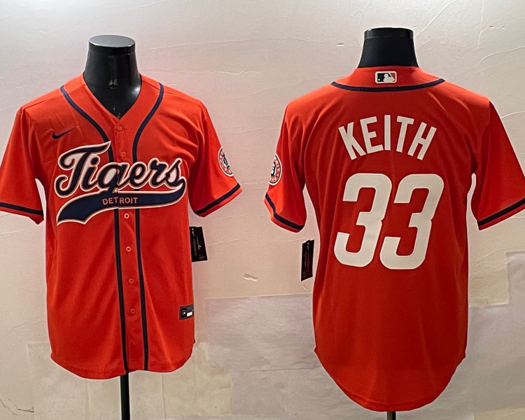 Men's Detroit Tigers Colt Keith #33 Orange Jersey