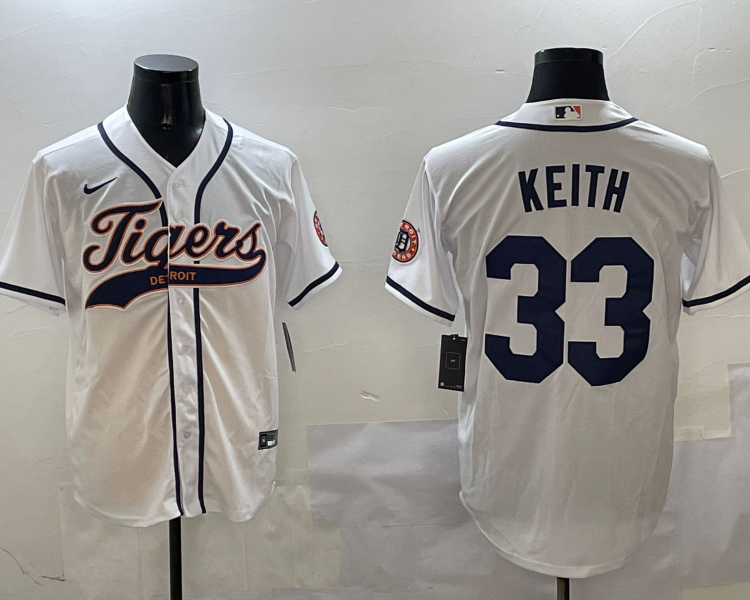 Men's Detroit Tigers Colt Keith #33 White Jersey