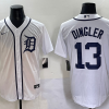 Men's Detroit Tigers Dillon Dingler #13 White Home Jersey