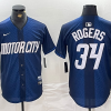 Men's Detroit Tigers Jake Rogers #34 Navy 2024 City Connect Limited Jersey