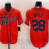 Men's Detroit Tigers Javier Baez #28 Orange Jersey