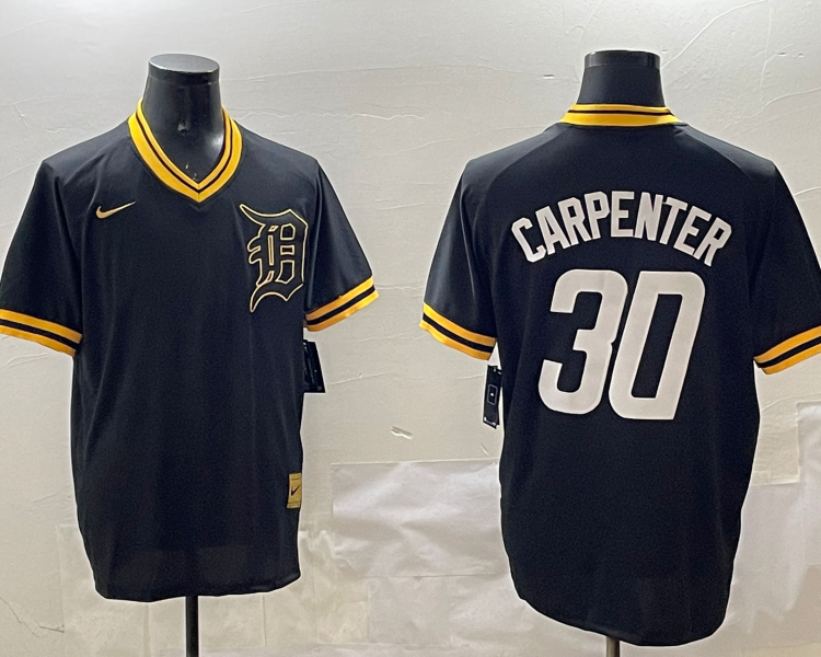 Men's Detroit Tigers Kerry Carpenter #30 Black Jersey