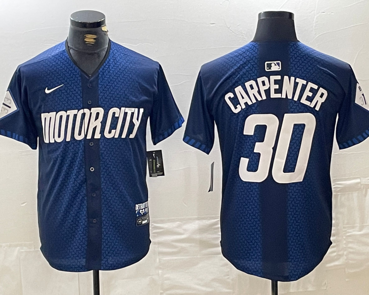 Men's Detroit Tigers Kerry Carpenter #30 Navy 2024 City Connect Limited Jersey