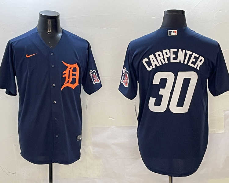 Men's Detroit Tigers Kerry Carpenter #30 Navy Limited Jersey