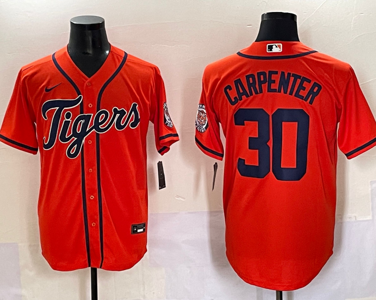 Men's Detroit Tigers Kerry Carpenter #30 Orange Limited Jersey